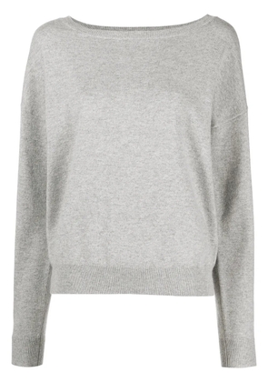 extreme cashmere fine-knit boat-neck jumper - Grey