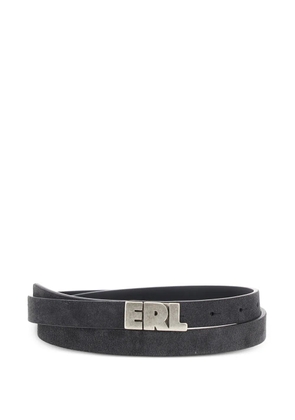 ERL logo-buckle leather belt - Black