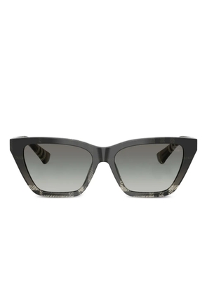 Burberry Eyewear check-pattern cat-eye sunglasses - Grey