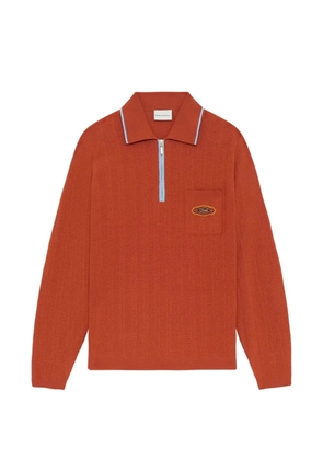 Drôle De Monsieur pocket-detail cotton polo shirt - Orange