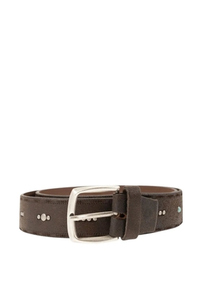 ALBERTO LUTI studded leather belt - Brown