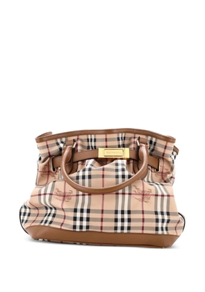 Burberry Pre-Owned Golderton Haymarket Coated Canvas Medium tote bag - Brown