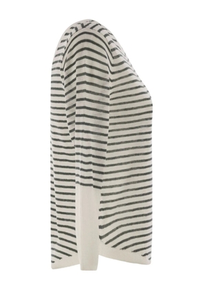 Majestic Filatures striped scoop-neck T-shirt - Neutrals