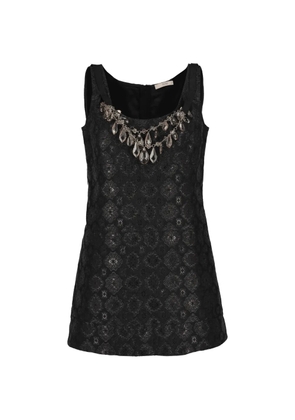 Prada Pre-Owned sleeveless crystal-embellished dress - Black