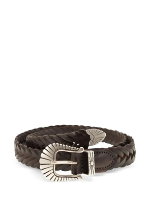 ALBERTO LUTI braided-effect belt - Brown