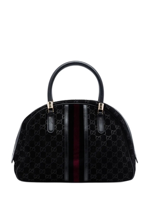 Gucci Pre-Owned 2000-2015 GG Suede Web Dome handbag - Black