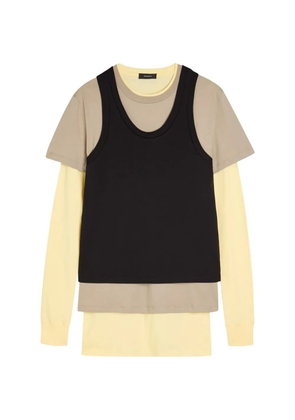 WARDROBE.NYC colour-block layered mini dress - Black