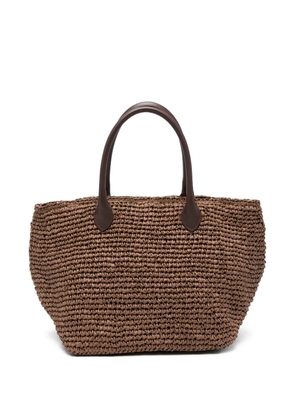 Marella Balia woven top-handle shoulder bag - Brown