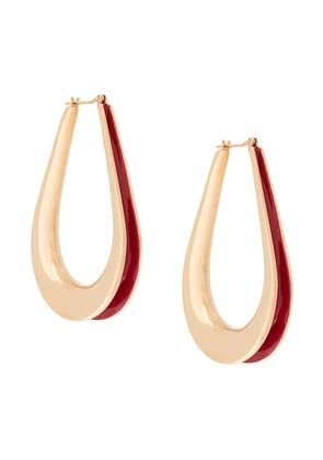 Annelise Michelson Ellipse M enamel hoop earrings - Gold
