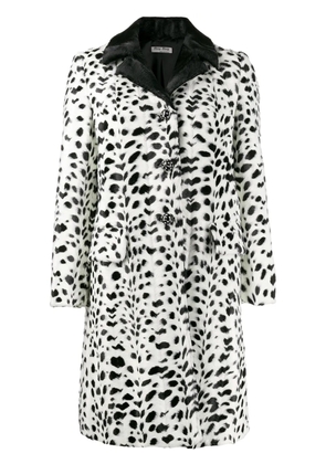 Miu Miu polka dot printed coat - White