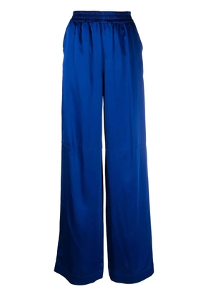 Andrea Ya'aqov wide-leg satin trousers - Blue