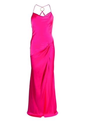 PINKO cowl-neck satin gown