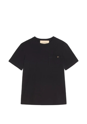 Valentino Garavani cotton T-Shirt with Vgold - Black