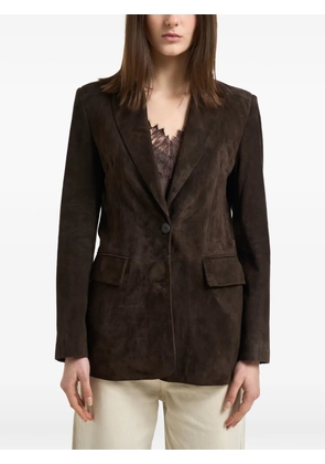 S.W.O.R.D 6.6.44 button suede coat - Brown