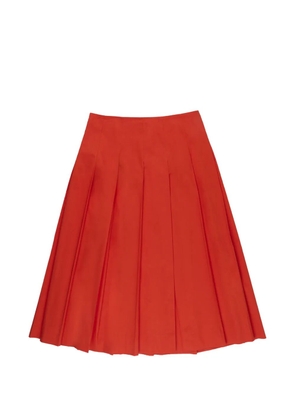 Incotex pleated midi skirt - Orange