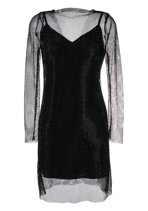 Max Mara mesh layered minidress - Black