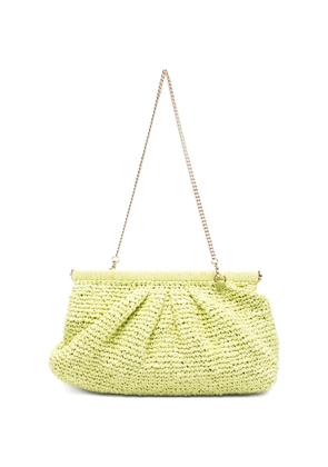 Marella Paprica woven chain clutch bag - Green