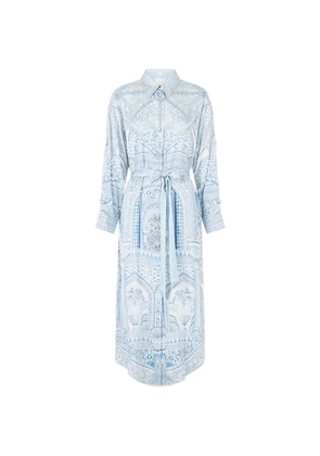 Camilla buttoned shirt dress - Blue