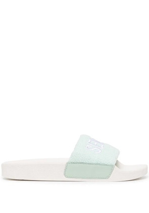 Senso Elly embroidered-logo slides - Green