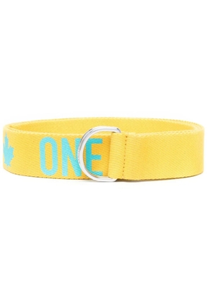 DSQUARED2 logo-print buckle fastening belt - Yellow
