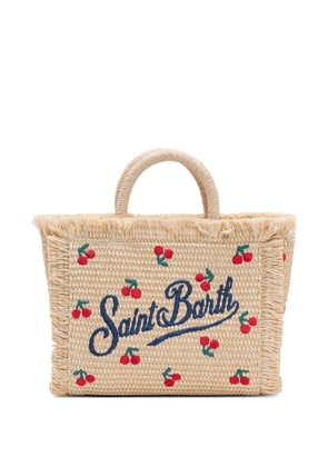 MC2 Saint Barth cherry embroidered tote bag - Neutrals