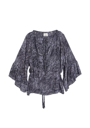 ISABEL MARANT Tekia graphic-print blouse - Blue