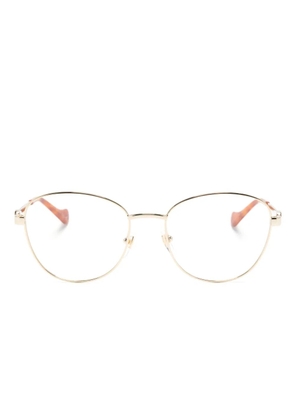 Gucci Eyewear Interlocking G round-frame glasses - Gold
