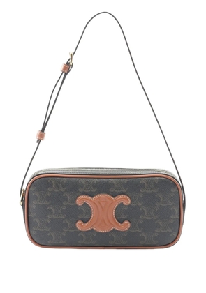 Celine Pre-Owned 2021-2025 Mini Triomphe Cuir Coated Canvas Camera Bag shoulder bag - Black