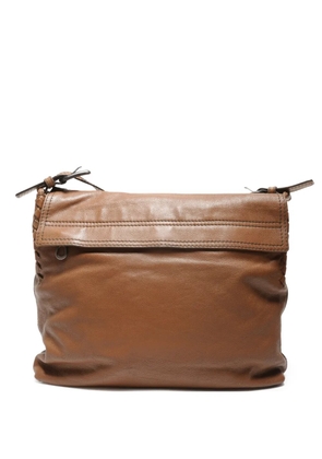 Bottega Veneta Pre-Owned 2010s intrecciato leather shoulder bag - Brown