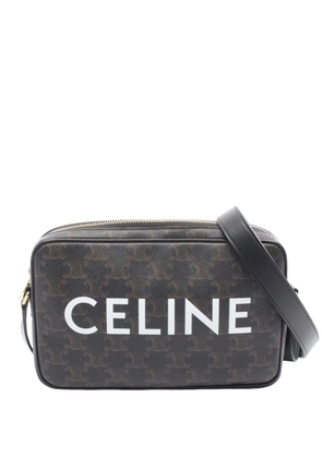 Celine Pre-Owned 2021-2026 Medium Triomphe Coated Canvas crossbody bag - Black