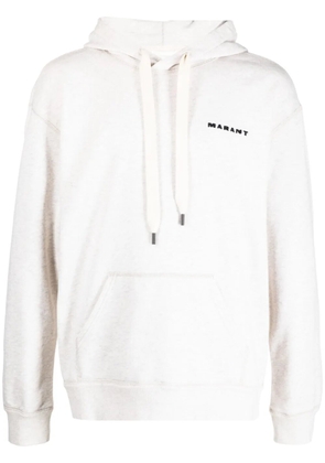 MARANT Marcello logo-embroidered hoodie - Neutrals
