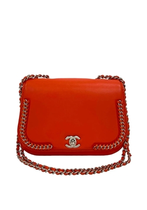 CHANEL Pre-Owned 2016-2017 Small Calfskin Braided Chic Flap shoulder bag - Orange