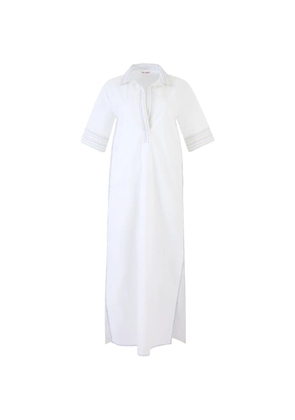 Rosie Assoulin collared embroidered midi dress - White