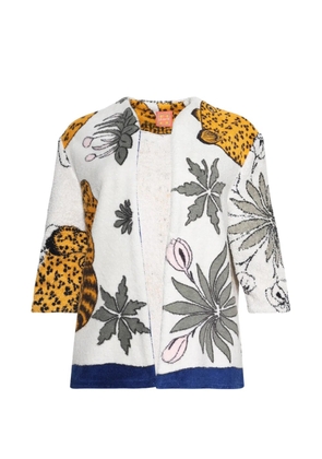 Lily Eve floral animal print jacket - White