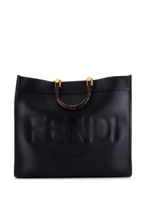 Fendi Pre-Owned Sunshine Shopper Leather Large tote bag - Black