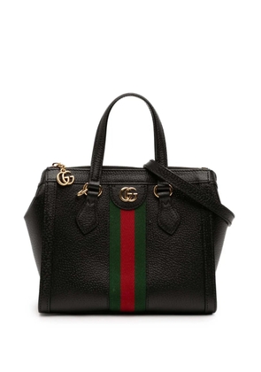 Gucci Pre-Owned 2016-2026 Small Leather Web Ophidia satchel - Black