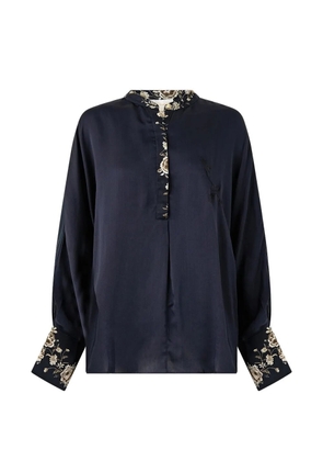 Camilla placket detail shirt - Blue