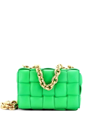 Bottega Veneta Pre-Owned Cassette Chain Padded Maxi Intrecciato Leather crossbody bag - Green
