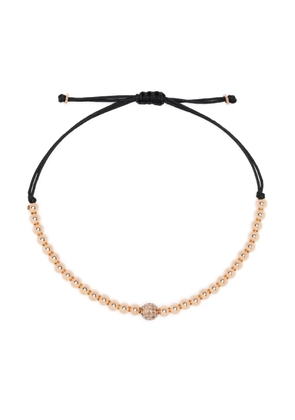Anil Arjandas 18kt rose gold diamond beaded cord bracelet - Pink