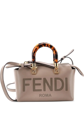 Fendi Pre-Owned Logo By The Way Top Handle Bag Embossed Leather Mini crossbody bag - Brown