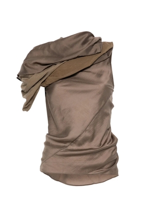 ENTIRE STUDIOS asymmetric-neck top - Brown