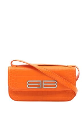 Balenciaga Pre-Owned 2010-2025 Croc Embossed Calfskin Gossip Chain Bag XS crossbody bag - Orange