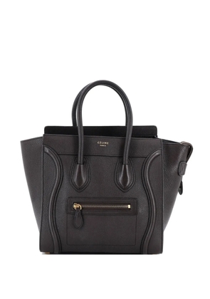 Celine Pre-Owned Luggage Bag Grainy Leather Micro tote bag - Brown