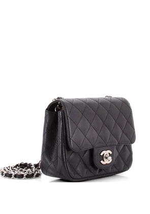CHANEL Pre-Owned Square Classic Single Flap Bag Quilted Caviar Mini crossbody bag - Black