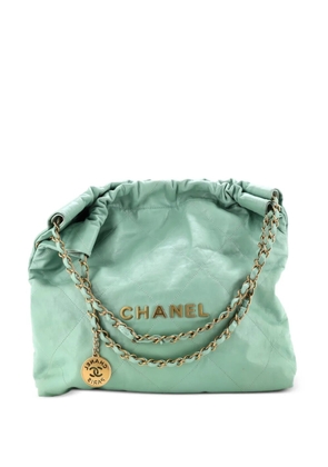 CHANEL Pre-Owned 22 Chain Quilted Calfskin Medium hobo bag - Green