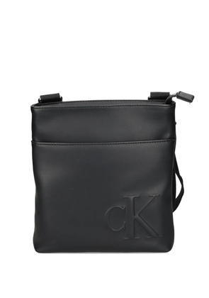 Calvin Klein embossed-logo messenger bag - Black