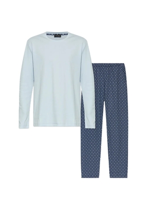 Hanro printed long-sleeve sleepwear set (set of two) - Blue