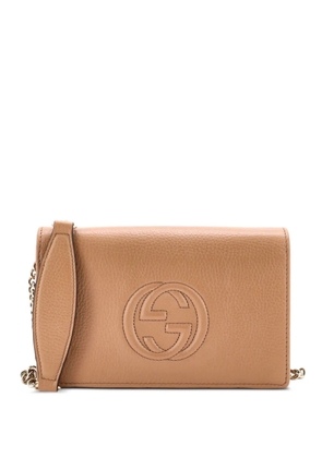 Gucci Pre-Owned Soho Wallet on Chain Leather crossbody bag - Neutrals