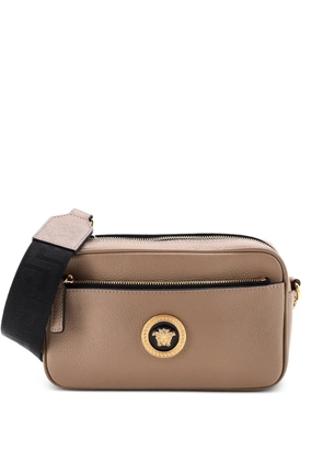 Versace Pre-Owned Medusa Front Pocket Camera Bag Leather Small crossbody bag - Neutrals