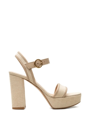 Gianvito Rossi Milos platform buckle sandals - Neutrals